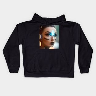 Enhanced Cyberpunk Woman Kids Hoodie